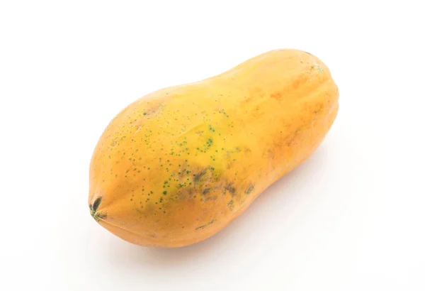 Tuore papaija valkoisella — kuvapankkivalokuva