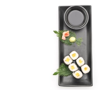 Turşu turp maki sushi-Japon gıda tarzı