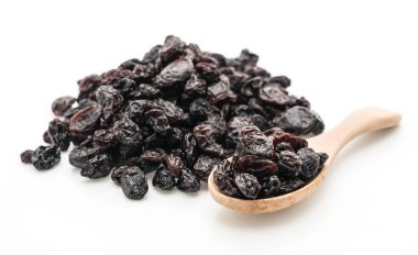 Beyaz üzerine siyah kuru üzüm