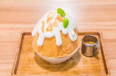 süt çay buz tıraş (bingsu) 