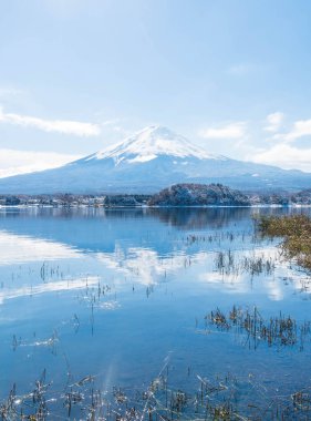 Dağ Fuji San Kawaguchiko Gölü.