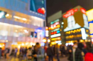 kalabalık insanlar Osaka street Market bulanıklık 