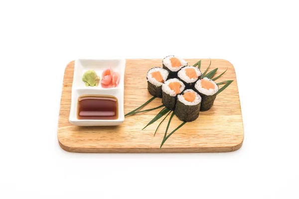 Zalm maki sushi-Japans voedsel stijl — Stockfoto