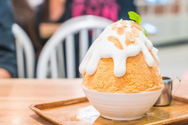 süt çay buz tıraş (bingsu) 