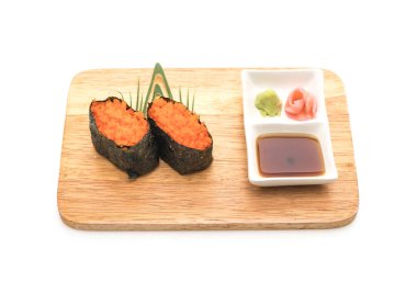 yumurta karides nigiri suşi - Japon gıda tarzı