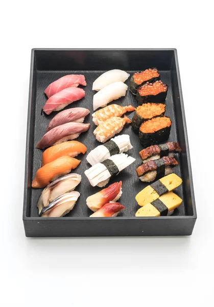 Blandad sushi nigiri - japansk mat stil — Stockfoto