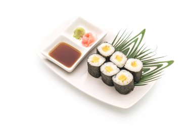Turşu turp maki sushi-Japon gıda tarzı