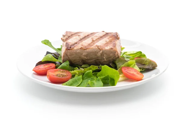 Tonijnsteak met salade — Stockfoto