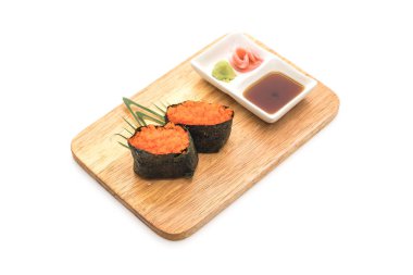 yumurta karides nigiri suşi - Japon gıda tarzı