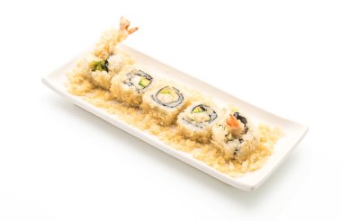 tempura karides suşi roll - Japon gıda tarzı