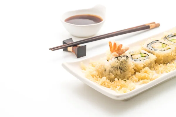 Tempura karides suşi roll - Japon gıda tarzı — Stok fotoğraf