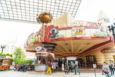 Osaka, Japonya - 21 Kasım 2016: temel tema park konumlar 