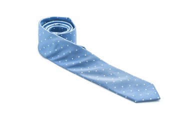 Beyaz güzel mavi kravat