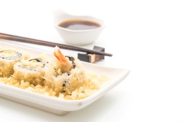 tempura karides suşi roll - Japon gıda tarzı