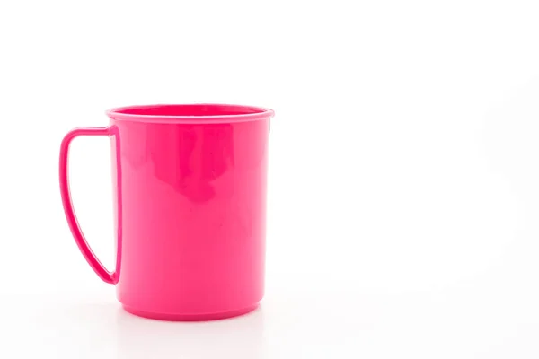 Vidro de plástico rosa — Fotografia de Stock