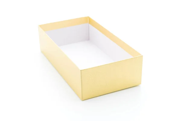 Χρυσό χάρτινο κουτί — Φωτογραφία Αρχείου
