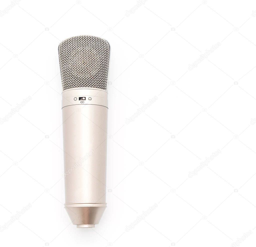 Beautiful microphone on white — Stock Photo © topntp 163158054