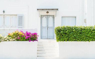 Santorini ve gree dış bina güzel mimari