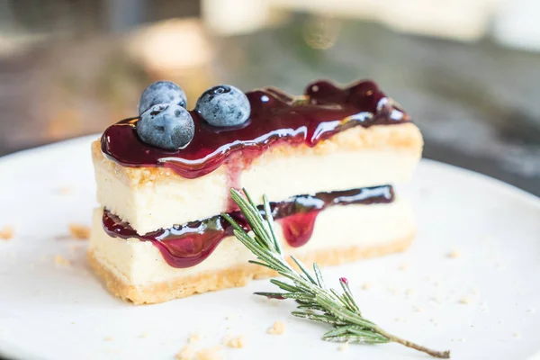 Blaubeerkäsekuchen — Stockfoto