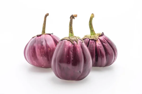 Fresh eggplant on white — Stok fotoğraf