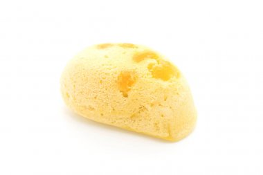 Mango yumuşak kek üzerine beyaz