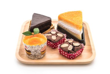 kek, turuncu fincan kek, altın konu pasta ve çikolata Şip Şak