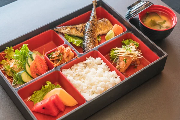 Grilled saba bento — Stock Photo, Image