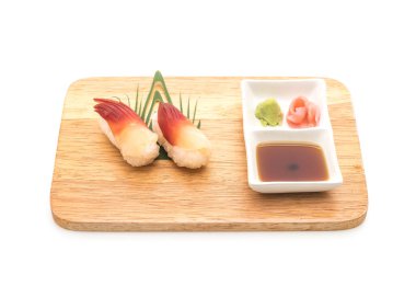 Stimpson surf midye (hokkigai) nigiri suşi - Japon yemekleri s