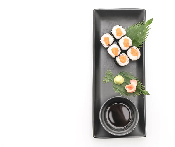 Lazac maki sushi-japán élelmiszer-stílusban — Stock Fotó