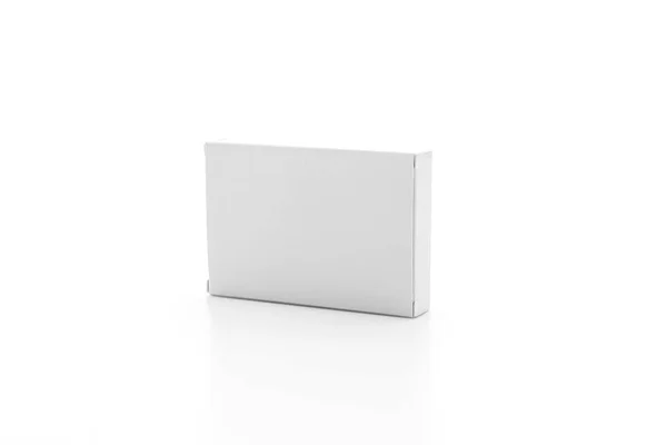 Caixa de papel branco — Fotografia de Stock