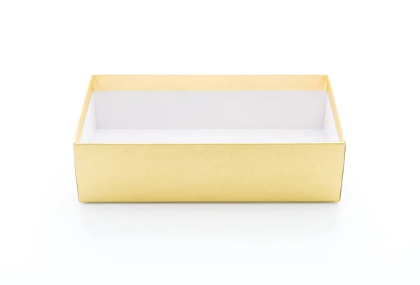 Gyldent papir kasse - Stock-foto