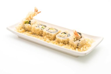 tempura karides suşi roll - Japon gıda tarzı