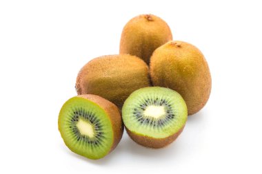 beyaz üzerine taze kivi