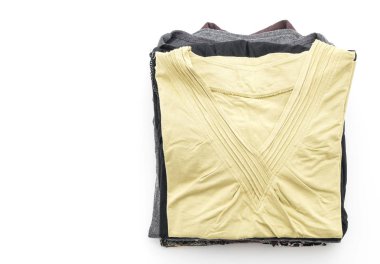 giyim üzerine beyaz yığınları 