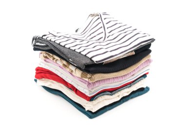 giyim üzerine beyaz yığınları 