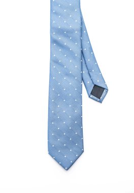 Beyaz güzel mavi kravat