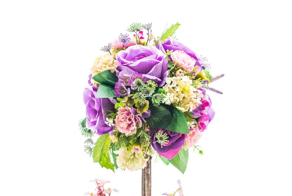 Bouquet flowers in vase — Stock Photo, Image