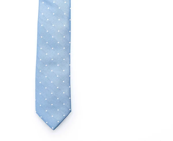 Schöne blaue Krawatte auf weißem Grund — Stockfoto