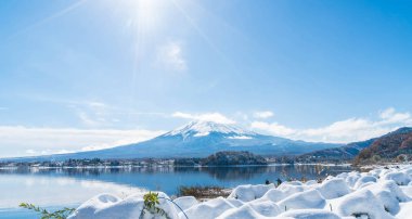 Dağ Fuji San Kawaguchiko Gölü.