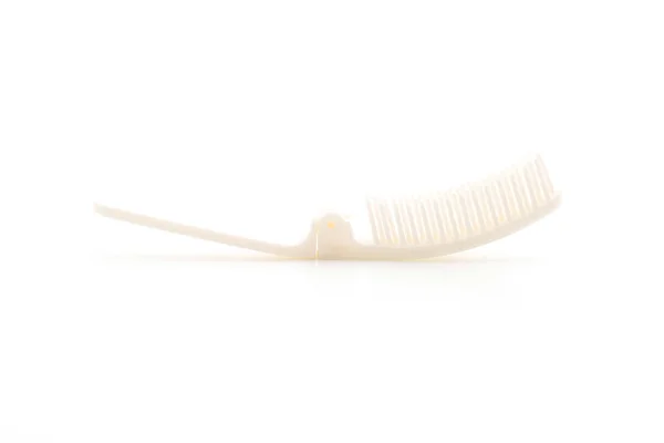 白で隔離の髪の櫛 — ストック写真