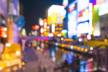 kalabalık insanlar Osaka street Market bulanıklık 