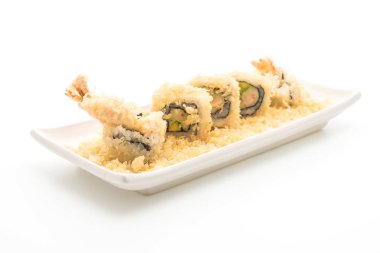 tempura karides suşi roll - Japon gıda tarzı