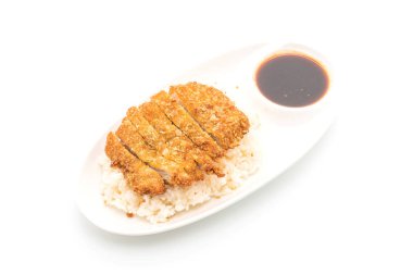 tepesinde pirinç (tonkatsu kızarmış domuz eti)