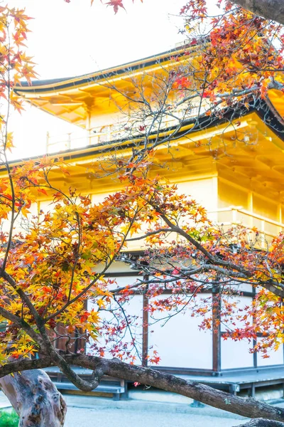 Krásnou architekturu na chrámu Kinkakuji (Zlatý pavilon) — Stock fotografie