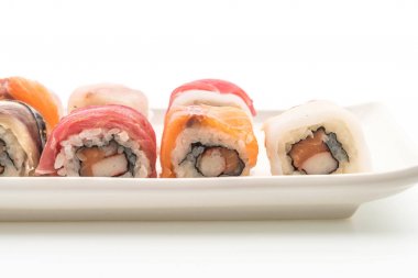 karışık suşi roll - Japon gıda tarzı