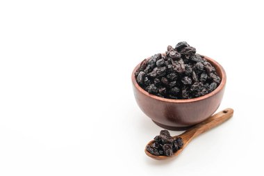 Beyaz üzerine siyah kuru üzüm