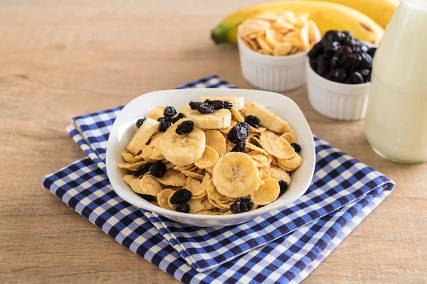 muz, Kuru üzüm ve süt ile tahıl 