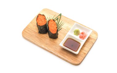 yumurta karides nigiri suşi - Japon gıda tarzı