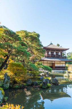 Gümüş Pavilion Ginkakuji Tapınağı'nda güzel mimari