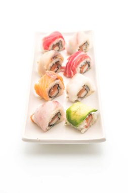 karışık suşi roll - Japon gıda tarzı
